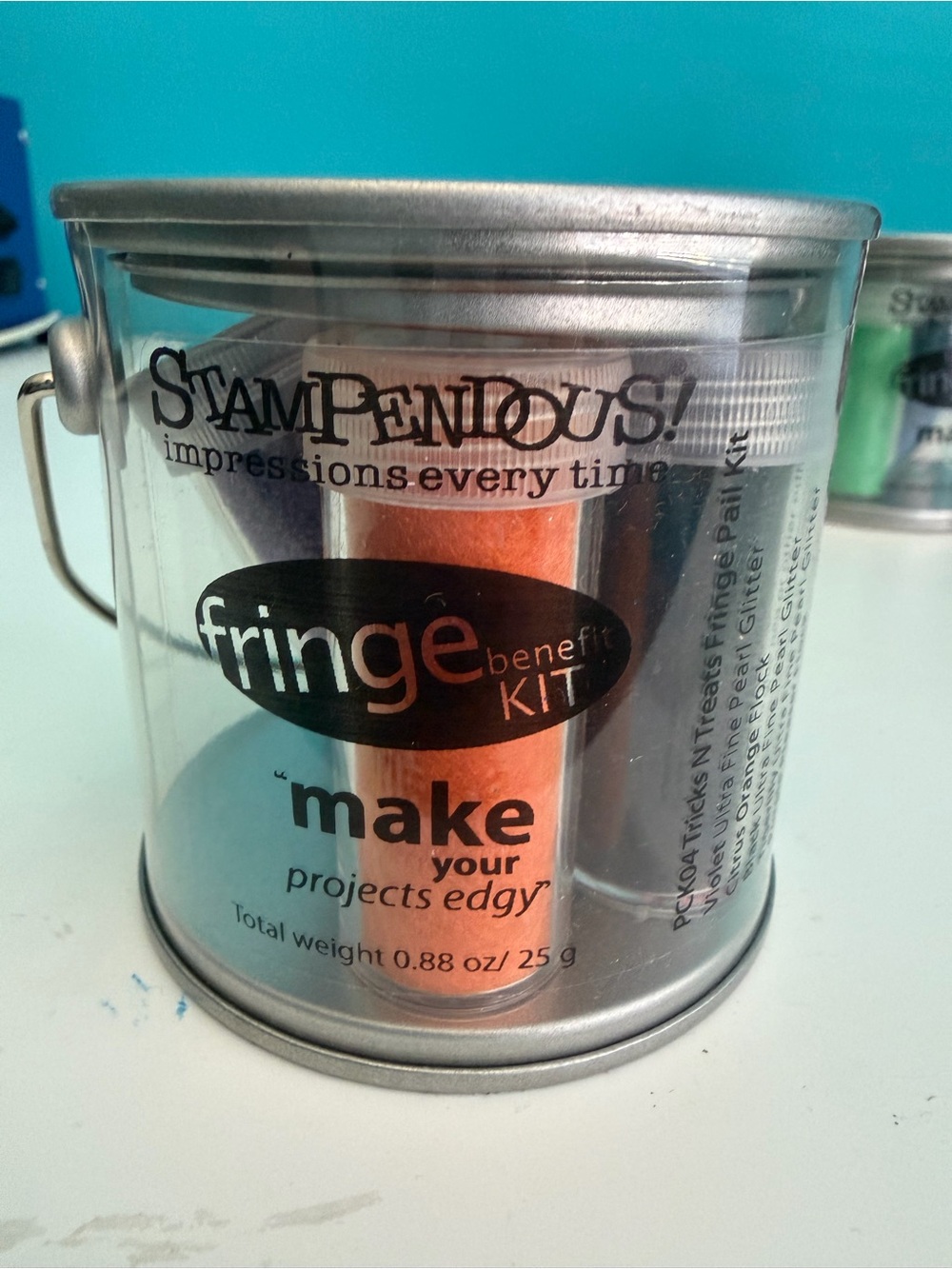 Stampendous Tricks N Treats Fringe Pail Kit Multicolor Glitter Set PCK04